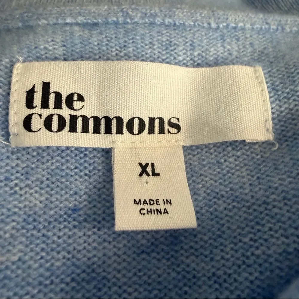 Men's Stitch Fix The Commons Johnny Collar Cashmere Sweater Polo size XL Blue